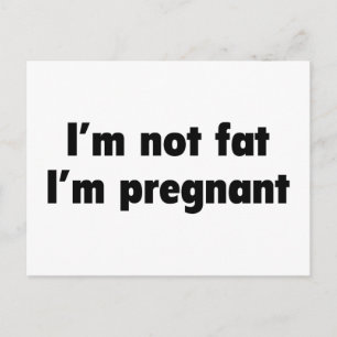 Ik ben geen Vet. Ik ben zwanger. Aankondigingskaart