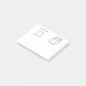 Ik ben geen vierkant post-it® notes (Schuin)