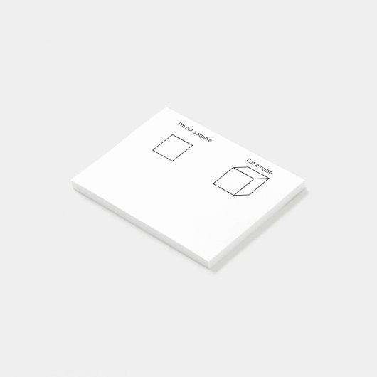 Ik ben geen vierkant post-it® notes (Schuin)