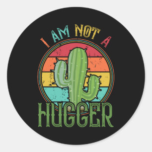 Ik ben geen Vintage-Cactus van de heupger Ronde Sticker