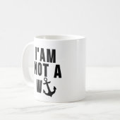 Ik ben geen Wanchor - Brits Gezegde Koffiemok (Voorkant links)