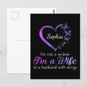 Ik ben geen weduwe... ik ben vrouw van een man met briefkaart