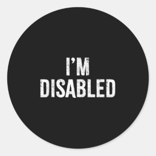 Ik ben gehandicapt _ Handicapped trots _1 Ronde Sticker
