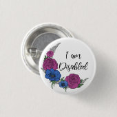 Ik ben gehandicapt ronde button 3,2 cm (Voorkant /achterkant)