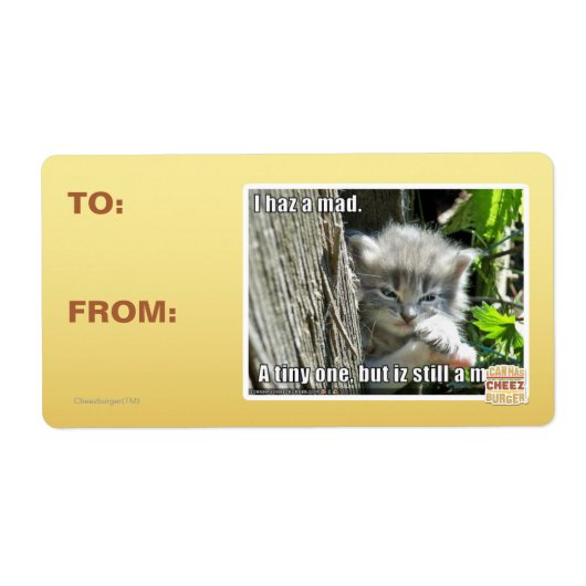 Ik ben gek etiket (Voorkant)