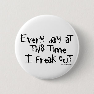 Ik ben gek. Funny Gezegde Ronde Button 5,7 Cm