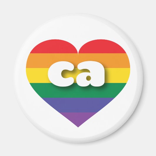 Ik ben gek op California Rainbow Heart Magneet (Voorkant)