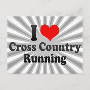 Ik ben gek op Cross Country Running Briefkaart