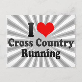 Ik ben gek op Cross Country Running Briefkaart