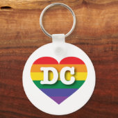 Ik ben gek op DC Rainbow Heart Sleutelhanger (Voorkant)