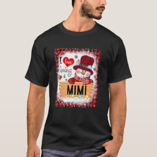 Ik ben gek op een Mimi Snowman familie Christus T-shirt