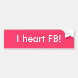 Ik ben gek op FB. Bumpersticker