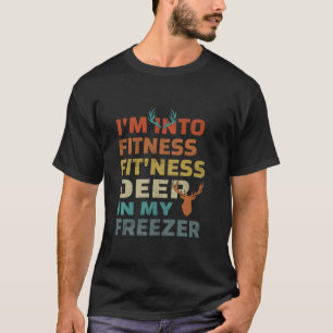 Ik ben gek op fitness herten in mijn vriezer Hunti T-shirt