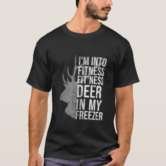 Ik ben gek op fitness herten in mijn vriezer Hunti T-shirt
