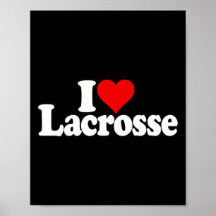 Ik ben gek op Heart Lacrosse Poster