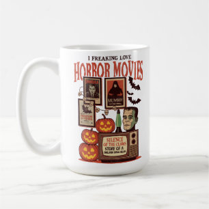 Ik ben gek op horrorfilms koffiemok