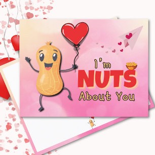 Ik ben gek op je Valentijnsdag Feestdagenkaart