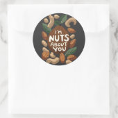 Ik ben gek op jou - Funny Nut Lovers Design Ronde Sticker (Tas)