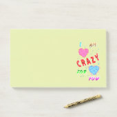 Ik ben gek op jou post-it® notes (Op bureau)