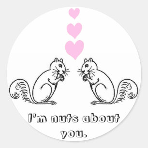 Ik ben gek op jou. ronde sticker