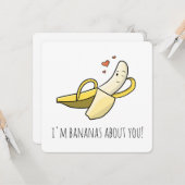 Ik ben gek op jou valentijnskaart kaart (Voorkant / Achterkant in situ)