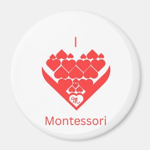 Ik ben gek op Montessori-magneten Magneet