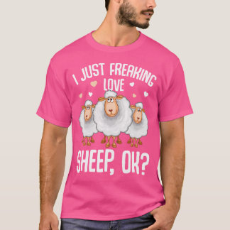 Ik ben gek op schapenboeren en schapenliefhebber W T-shirt