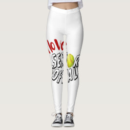 Ik ben gek op softbal Leggings