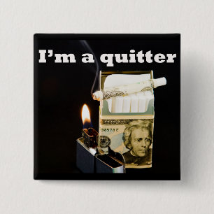 Ik ben gek vierkante button 5,1 cm