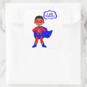 Ik ben gek vierkante sticker (Tas)