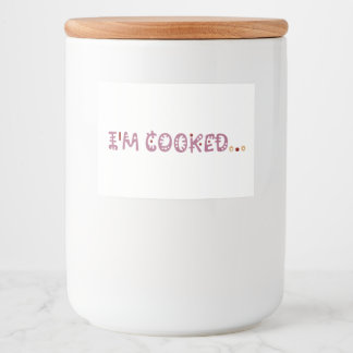 Ik ben gekookt voedselcontainer etiket