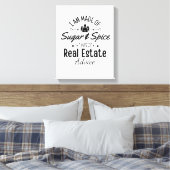 Ik ben gemaakt van suiker & kruiden en vastgoed ad canvas afdruk (Insitu (Slaapkamer))