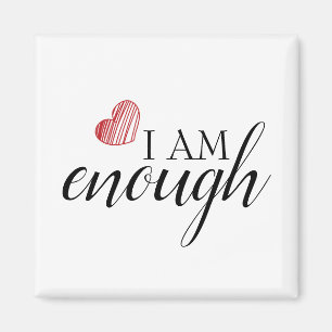 Ik ben genoeg eenvoudige bevestigende prijsopgave magneet