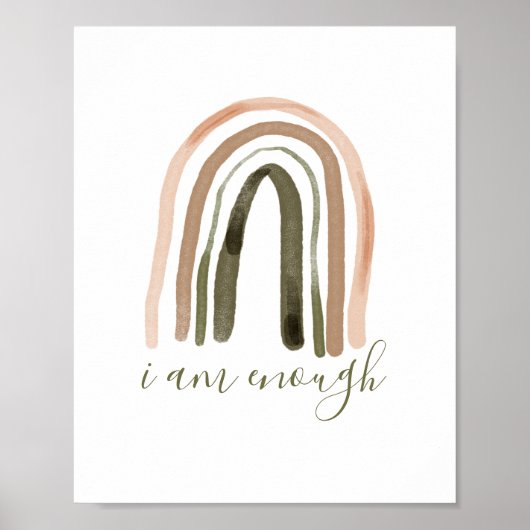 Ik ben genoeg inspirerende affiratie poster (Voorkant)