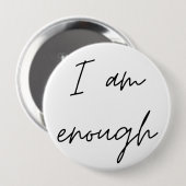 Ik ben genoeg ronde button 4,0 cm (Voorkant /achterkant)