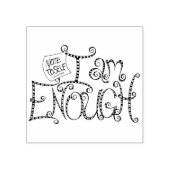 Ik ben genoeg 	rubberstempel (Afrduk)