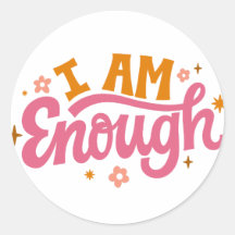 Ik ben genoeg Sticker van zelfliefde