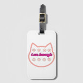 Ik ben genoeg t-shirt kat bagagelabel (Voorkant (verticaal))