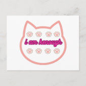 Ik ben genoeg t-shirt kat briefkaart (Voorkant)