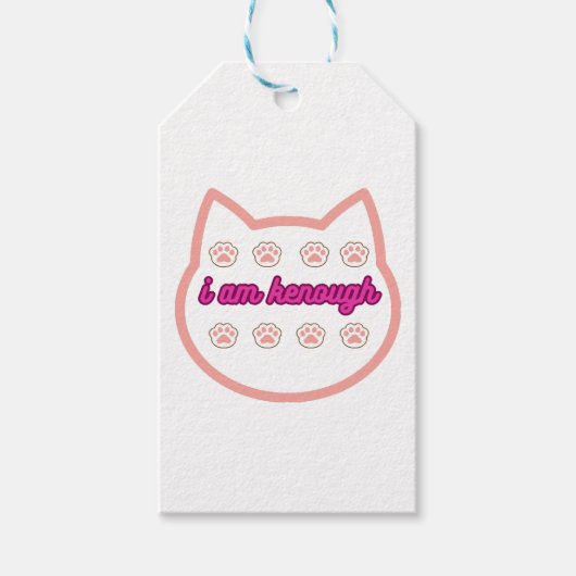 Ik ben genoeg t-shirt kat cadeaulabel (Voorkant)