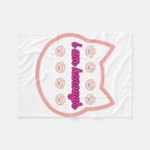 Ik ben genoeg t-shirt kat fleece deken (Voorkant (Horizontaal))