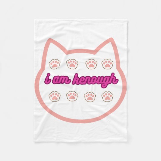 Ik ben genoeg t-shirt kat fleece deken (Voorkant)