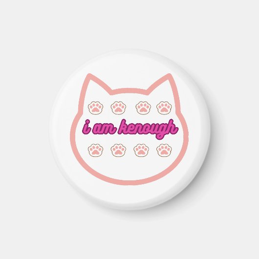 Ik ben genoeg t-shirt kat magneet (Voorkant)