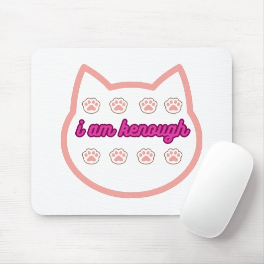 Ik ben genoeg t-shirt kat muismat (Met muis)