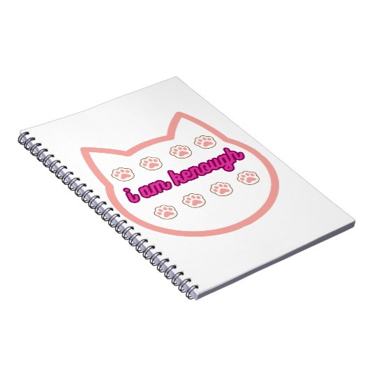 Ik ben genoeg t-shirt kat notitieboek (Rechterzijde)