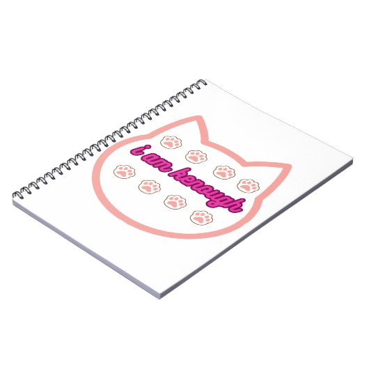 Ik ben genoeg t-shirt kat notitieboek (Linkerzijde)