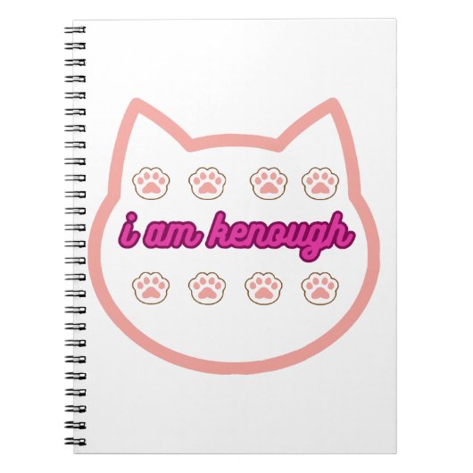 Ik ben genoeg t-shirt kat notitieboek (Voorkant)