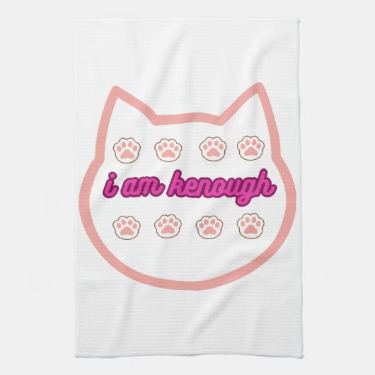 Ik ben genoeg t-shirt kat theedoek (Verticaal)