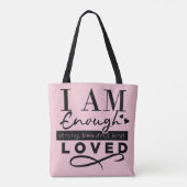 Ik ben genoeg zak draagtas (Achterkant)