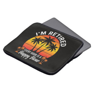 Ik ben Gepensioneerd Elk Uur Is Gelukkig Uur Vinta Laptop Sleeve
